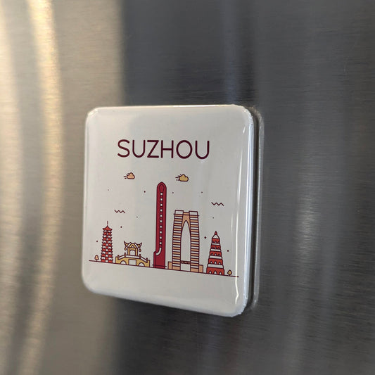 Suzhou Chine Asie Aimant | Venise de l'Orient sur le Grand Canal | 2x2 | Fabriqué au Canada