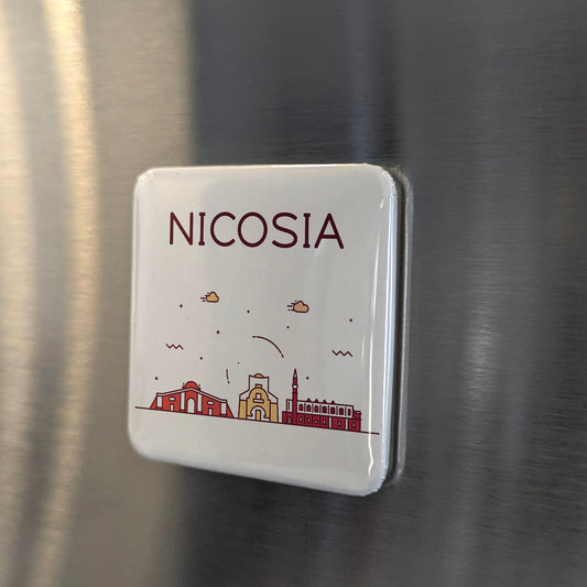 Nicosia Cyprus Magnet | Last Divided Capital on the Green Line of the Mediterranean | 2x2 | Made in Canada