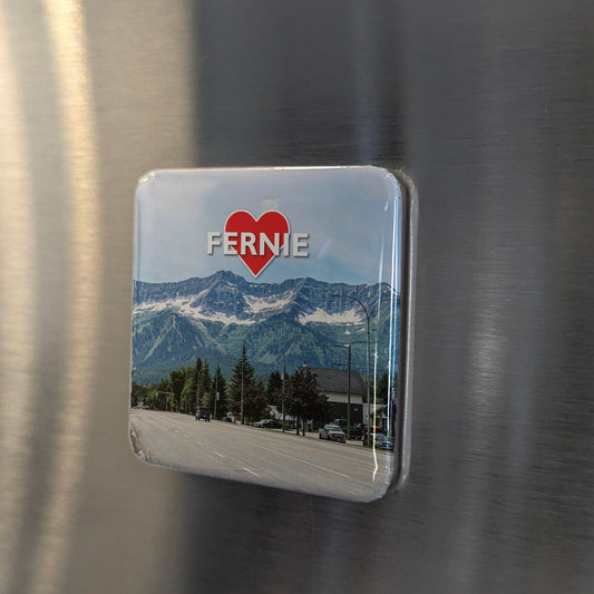 Fernie British Columbia Magnet | Elk Valley Powder Town | 2x2 | Made in Canada - PhiloPerse