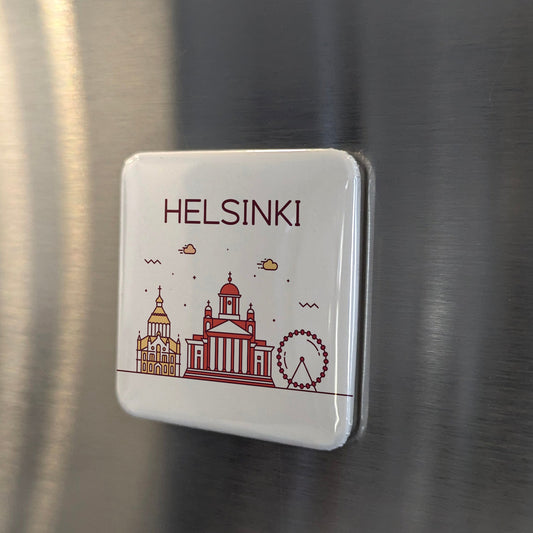 Helsinki Finland Magnet | Daughter of the Baltic on the Gulf of Finland | 2x2 | Made in Canada - PhiloPerse
