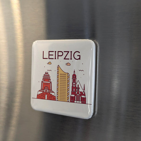 Leipzig Germany Magnet | City of Bach and Peaceful Revolution on the Pleisse | 2x2 | Made in Canada - PhiloPerse
