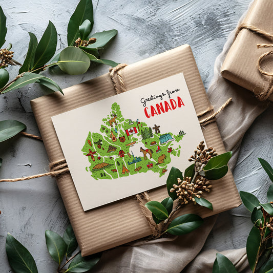 Greetings from Canada Icons Art Print & Wall Art | Made in Canada - PhiloPerse