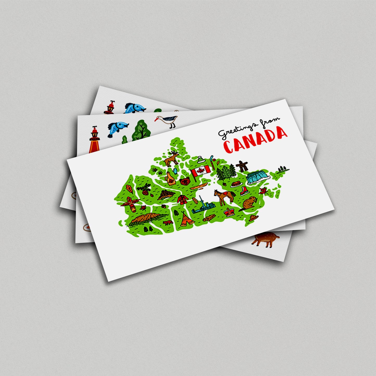 Greetings from Canada Icons Art Print & Wall Art | Made in Canada - PhiloPerse