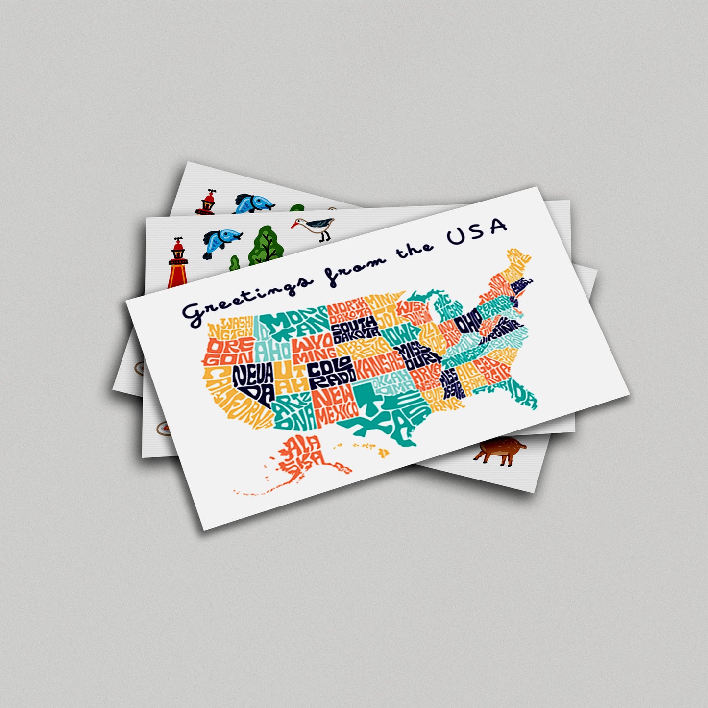 Greetings from the USA Art Print & Wall Art | Made in Canada - PhiloPerse