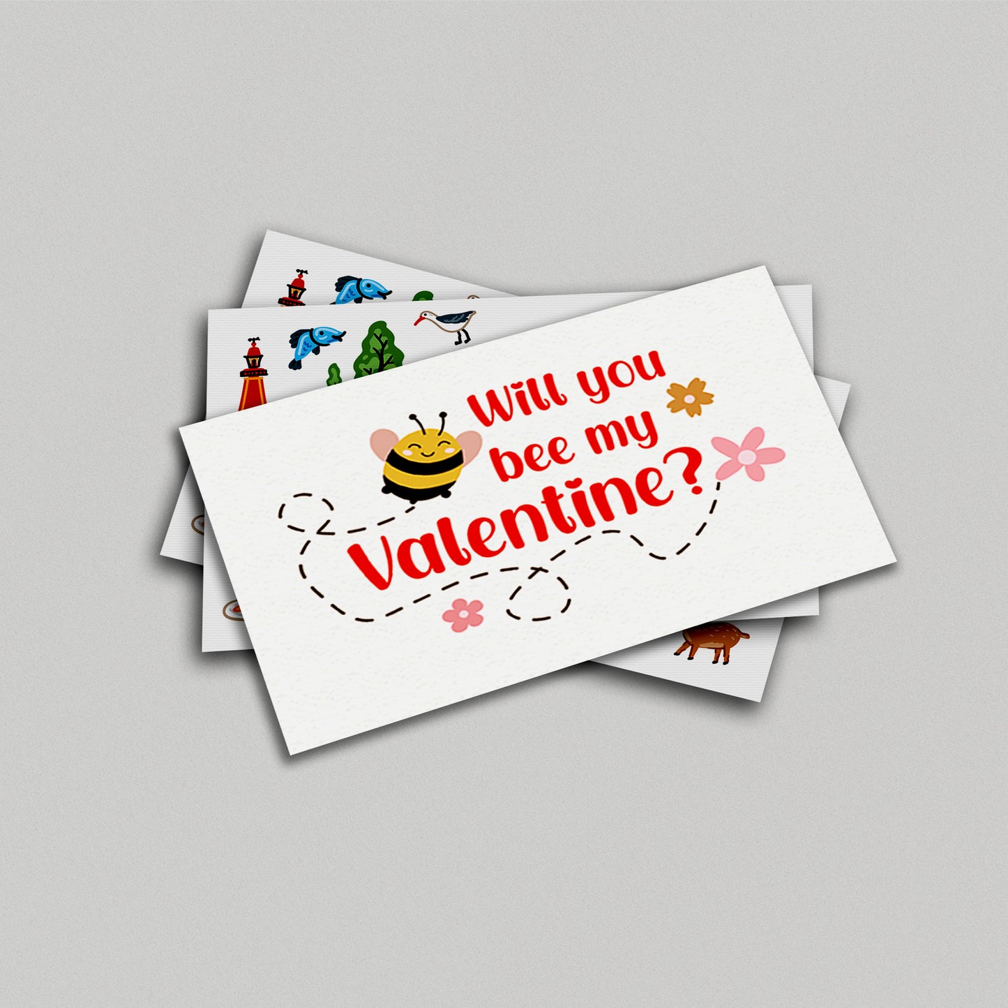Will You Bee My Valentine? Art Print & Card | Made in Canada - PhiloPerse