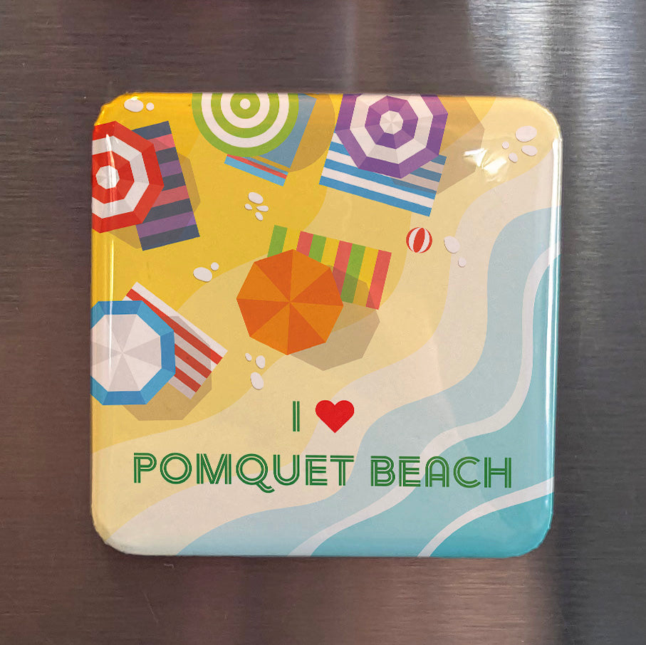 I Love Pomquet Beach Magnet | 2×2 | Made in Canada - PhiloPerse