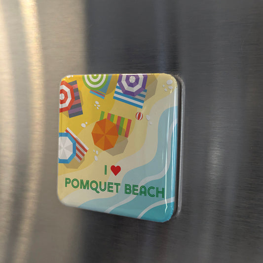 I Love Pomquet Beach Magnet | 2×2 | Made in Canada - PhiloPerse