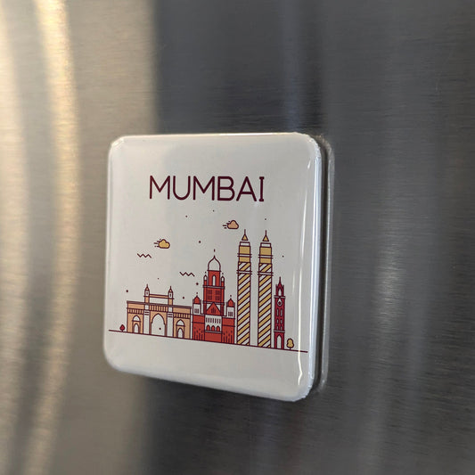 Mumbai India Asia Magnet | City of Dreams on the Arabian Sea | 2x2 | Made in Canada - PhiloPerse