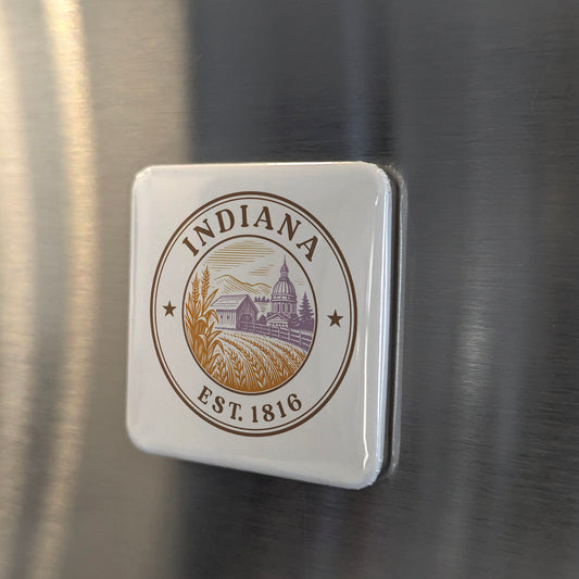 Indiana Magnet | The Hoosier State | 2×2 | Made in Canada - PhiloPerse