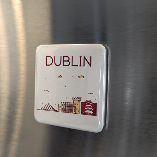 Dublin Ireland Magnet | Fair City on the Liffey and Heart of Celtic Literary Tradition | 2x2 | Made in Canada - PhiloPerse