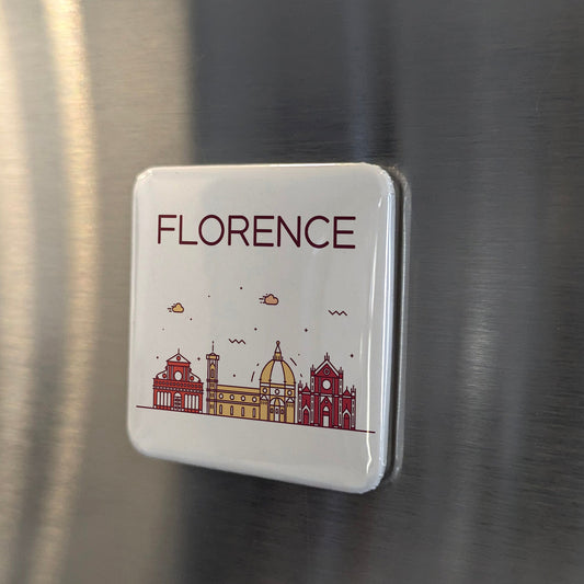 Florence Italy Magnet | Brunelleschi's Dome Skyline Above the Arno of the Medici | 2x2 | Made in Canada - PhiloPerse