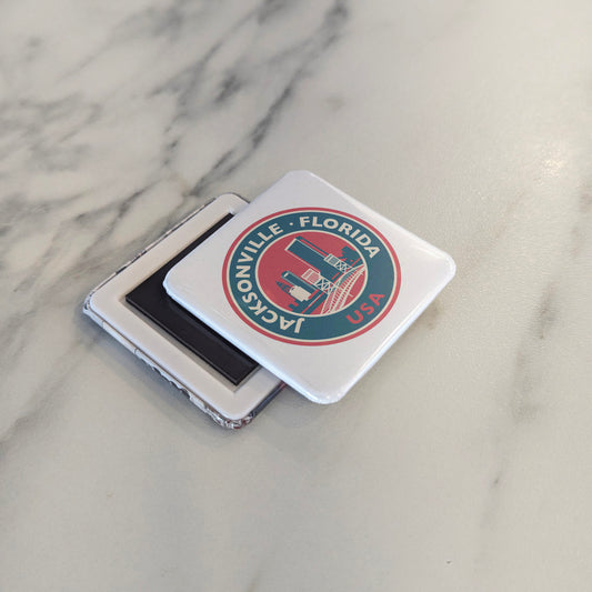 Jacksonville Florida Magnet | River City | 2x2 | Made in Canada - PhiloPerse