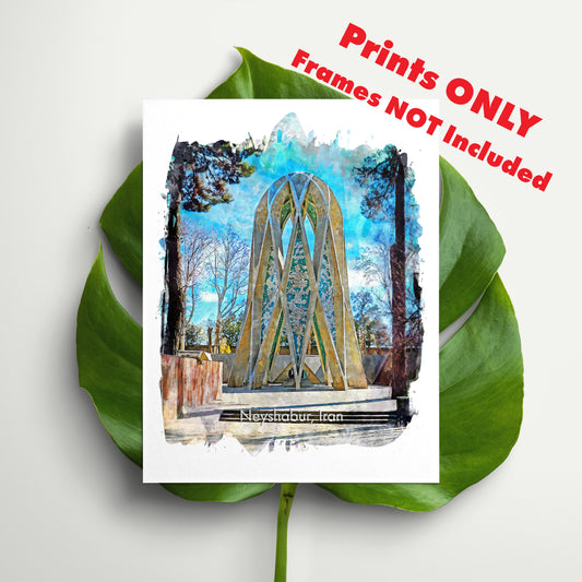 Neyshabur Tomb of Khayyam, Iran, Art Print | 8×10 | Made in Canada - PhiloPerse