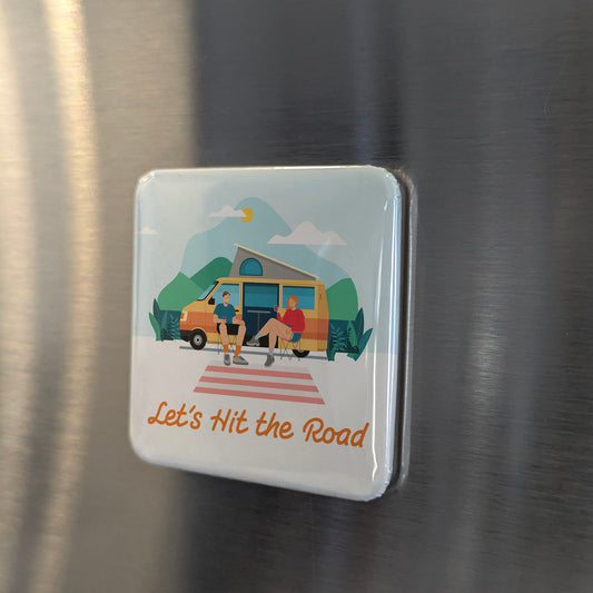 Let's hit the road Fridge Magnet - PhiloPerse