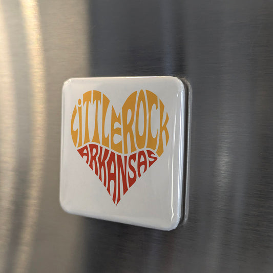 Little Rock Arkansas Magnet | Retro Glam | 2x2 | Made in Canada - PhiloPerse