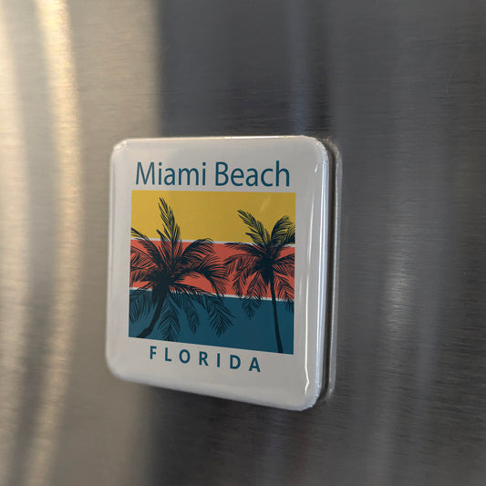 Miami Beach Florida Magnet | Magic City | 2×2 | Made in Canada - PhiloPerse