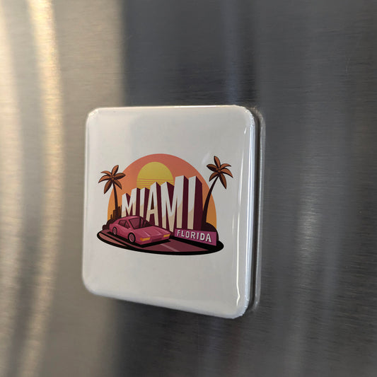 Miami Florida Magnet | Vice City Vibes | 2×2 | Made in Canada - PhiloPerse