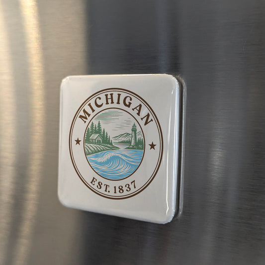Michigan Magnet | The Great Lakes State | 2×2 | Made in Canada - PhiloPerse