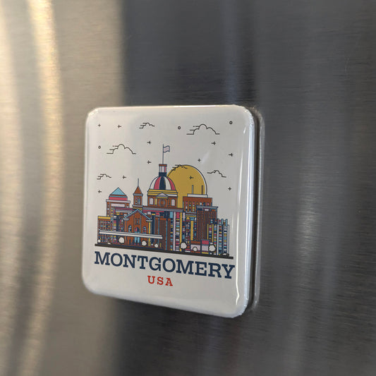 Montgomery Alabama Magnet | Capitol City | 2×2 | Made in Canada - PhiloPerse
