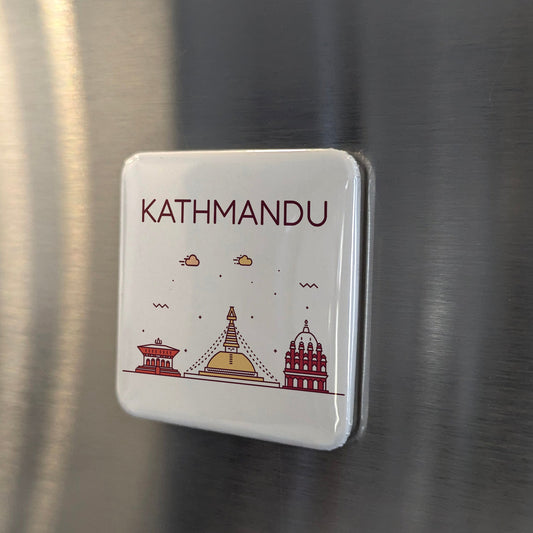 Kathmandu Nepal Asia Magnet | Gateway to the Himalayas in the Valley of Temples | 2x2 | Made in Canada - PhiloPerse