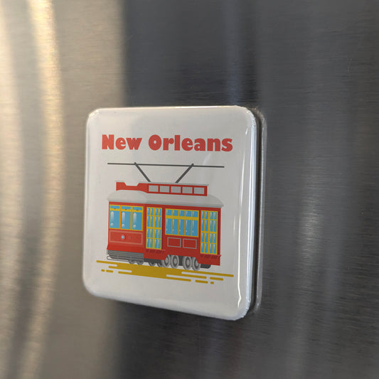 New Orleans Louisiana Magnet | St. Charles Streetcar | 2x2 | Made in Canada - PhiloPerse