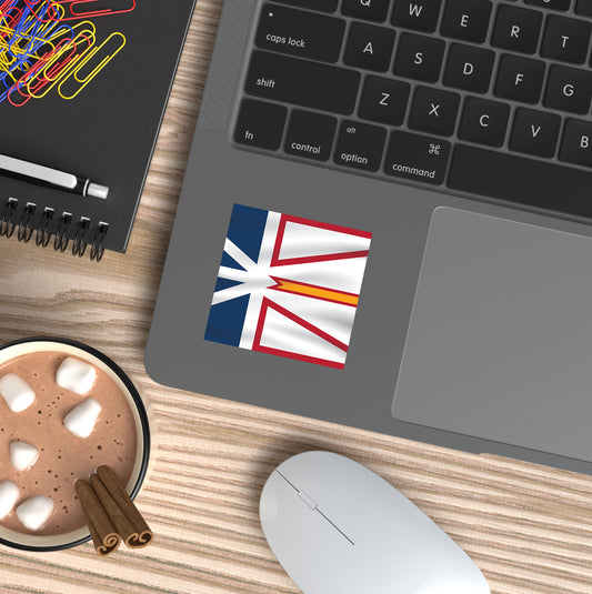 Newfoundland and Labrador Flag Vinyl Sticker | 2x2 | Made in Canada - PhiloPerse