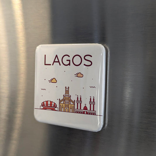Lagos Nigeria Africa Magnet | Giant of Africa on the Atlantic | 2x2 | Made in Canada - PhiloPerse