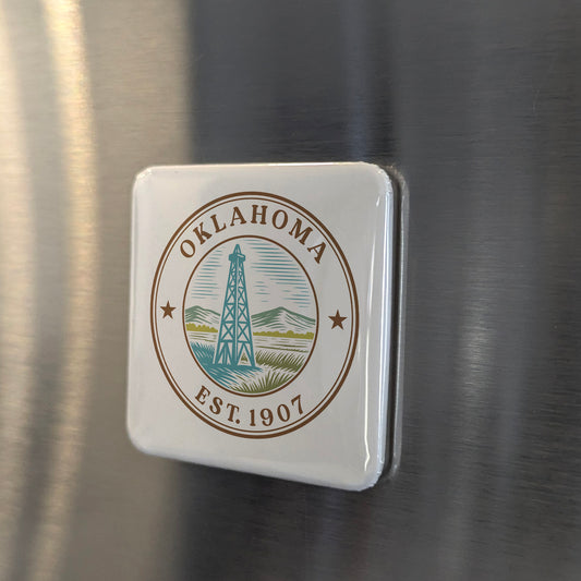 Oklahoma Magnet | The Sooner State | 2×2 | Made in Canada - PhiloPerse