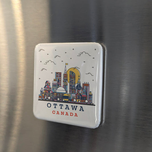 Ottawa Ontario Magnet | National Capital Region on the Ottawa River | 2x2 | Made in Canada - PhiloPerse