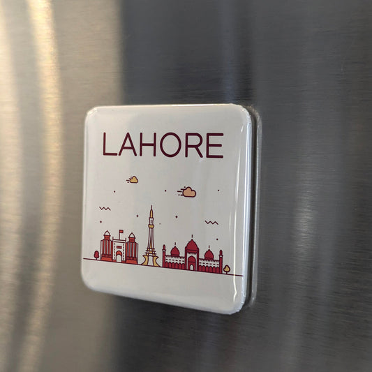 Lahore Pakistan Asia Magnet | Heart of Punjab City of Gardens and Mughals | 2x2 | Made in Canada - PhiloPerse