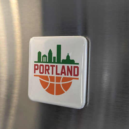 Portland Oregon Magnet | Rose City Hoops | 2×2 | Made in Canada - PhiloPerse