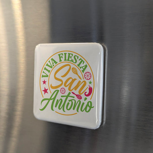 San Antonio Texas Magnet | Viva Fiesta | 2×2 | Made in Canada - PhiloPerse