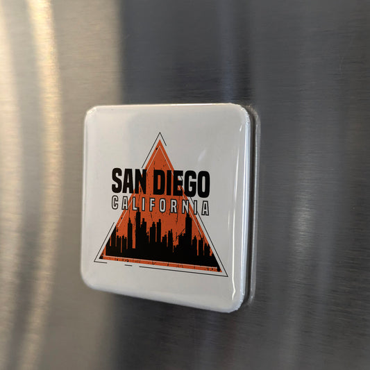 San Diego California Magnet | America's Finest City Triangle | 2×2 | Made in Canada - PhiloPerse