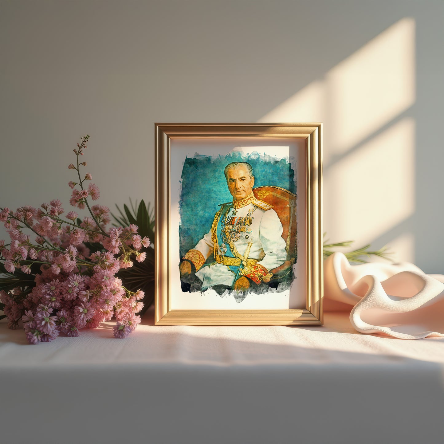 Mohammad Reza Shah Portrait, Iran, Art Print | 8×10 | Made in Canada - PhiloPerse