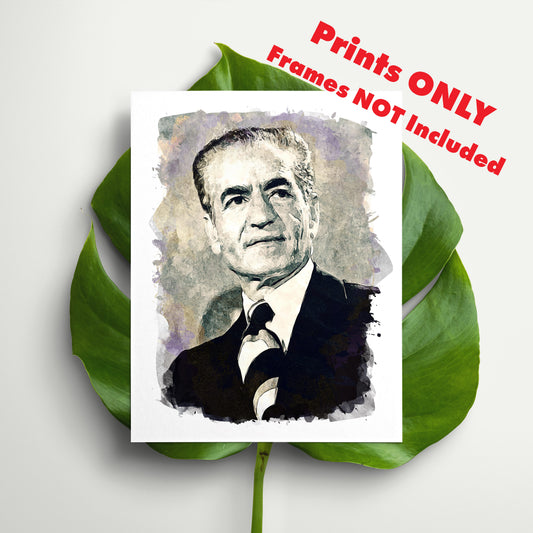 Mohammad Reza Shah Civilian Portrait, Iran, Art Print | 8×10 | Made in Canada - PhiloPerse