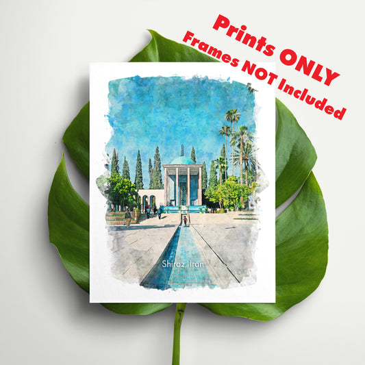 Shiraz Tomb of Sa'di, Iran, Art Print | 8×10 | Made in Canada - PhiloPerse
