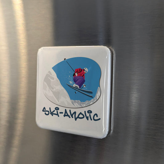 Ski-Aholic Fridge Magnet - PhiloPerse