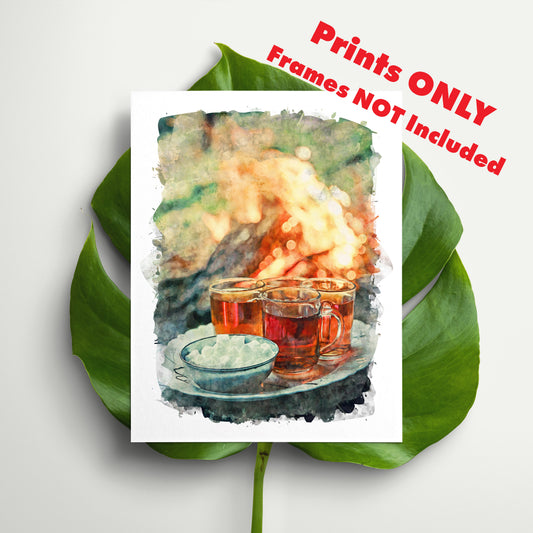 Persian Tea by the Fire, Iran, Art Print | 8×10 | Made in Canada - PhiloPerse