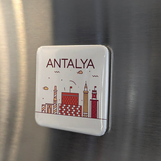 Antalya Turkiye Asia Magnet | Turkish Riviera on the Turquoise Coast | 2x2 | Made in Canada - PhiloPerse