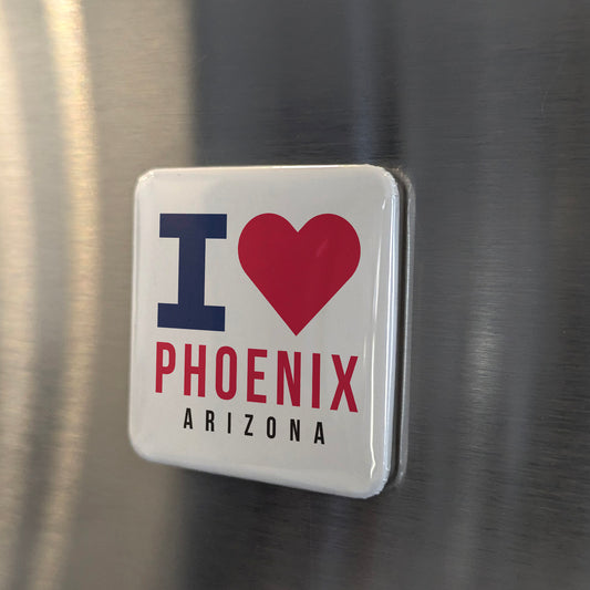 Phoenix Arizona Magnet | I Love Phoenix | 2×2 | Made in Canada