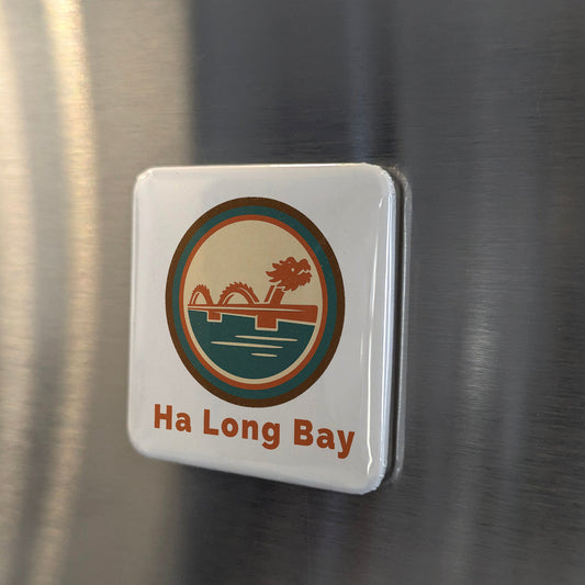 Ha Long Bay Vietnam Asia Magnet | Emerald Dragon Bay UNESCO Wonder of Southeast Asia | 2x2 | Made in Canada - PhiloPerse