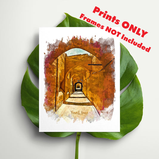 Yazd Old City Walkway, Iran, Art Print | 8×10 | Made in Canada - PhiloPerse