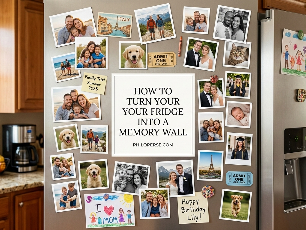 How to Turn Your Fridge Into a Memory Wall | philoperse.com