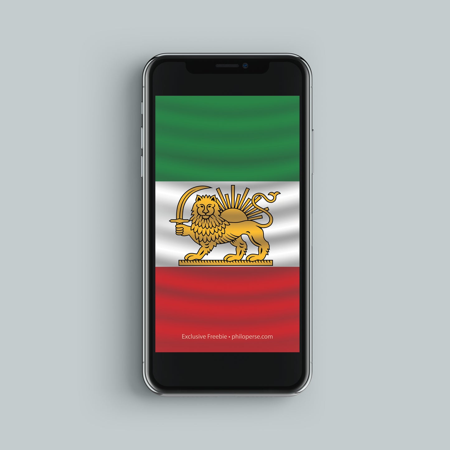 Free Background and Lock Screen - Iran Flag - PhiloPerse