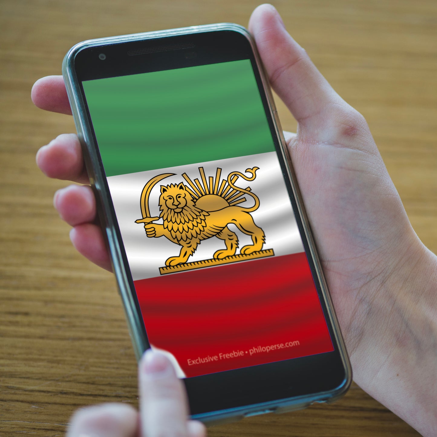 Free Background and Lock Screen - Iran Flag - PhiloPerse
