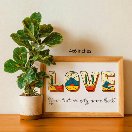 Custom Art Print – Personalized City Name or Text | Made in Canada - PhiloPerse