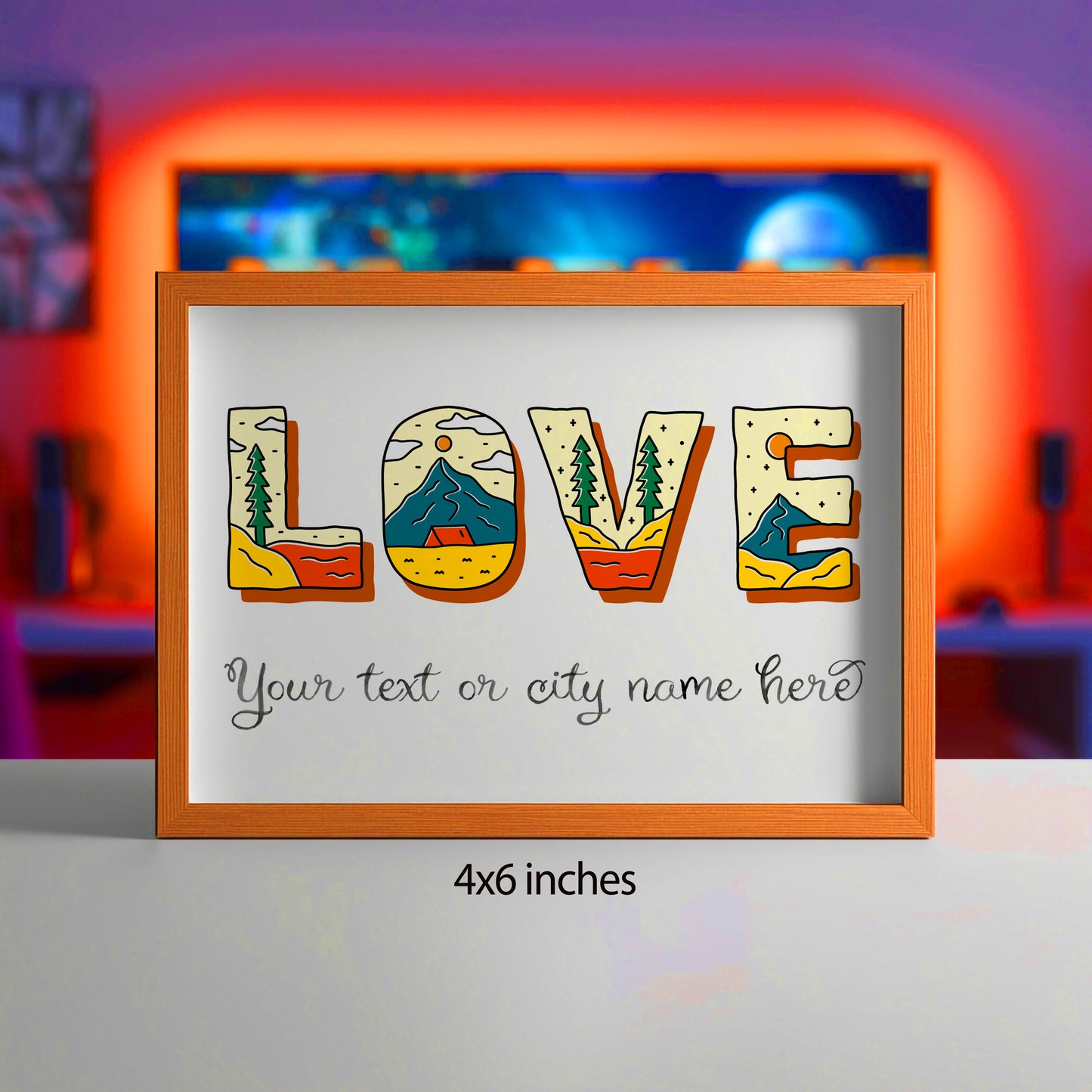 Custom Art Print – Personalized City Name or Text | Made in Canada - PhiloPerse