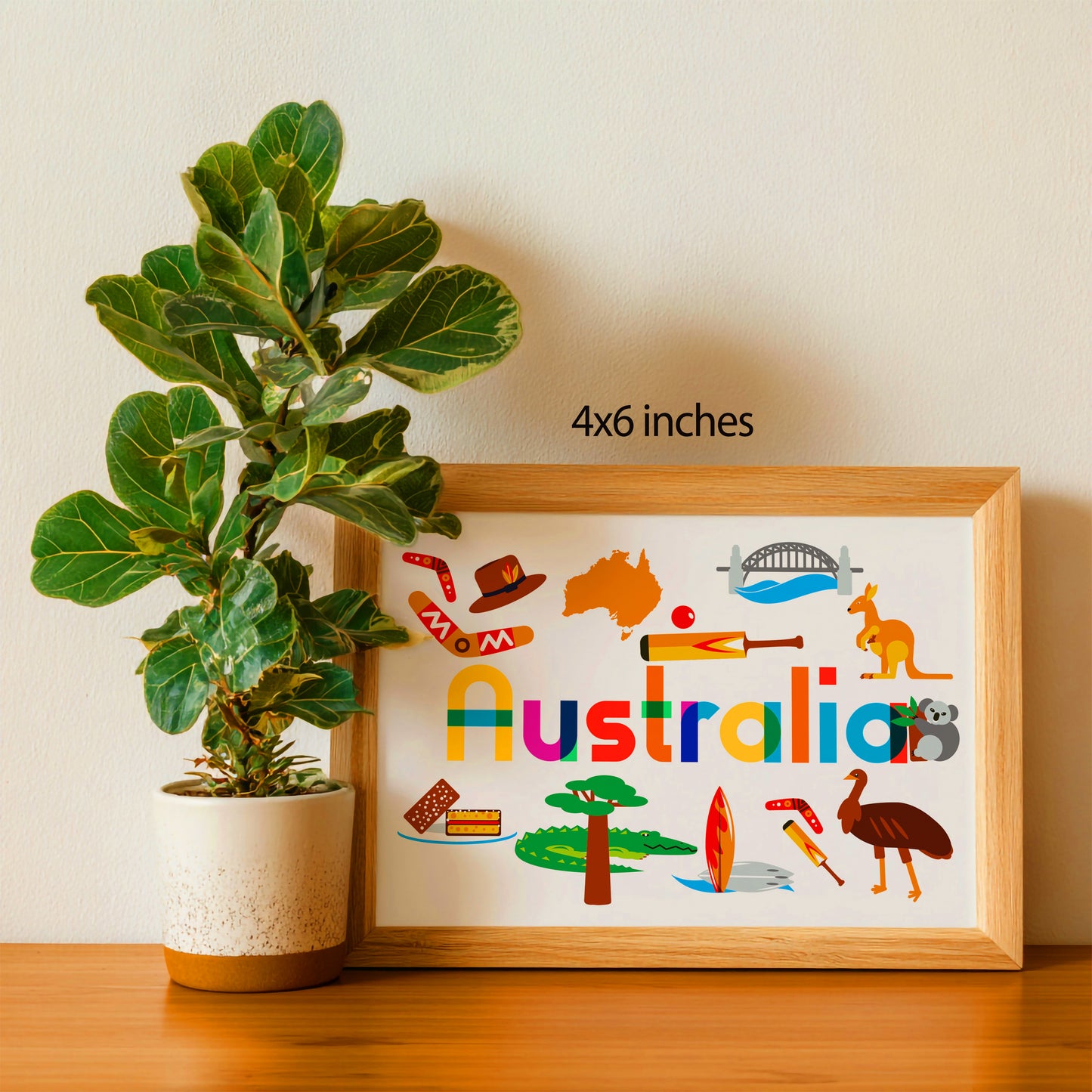 Australia Illustrated Art Print & Wall Art | Made in Canada - PhiloPerse