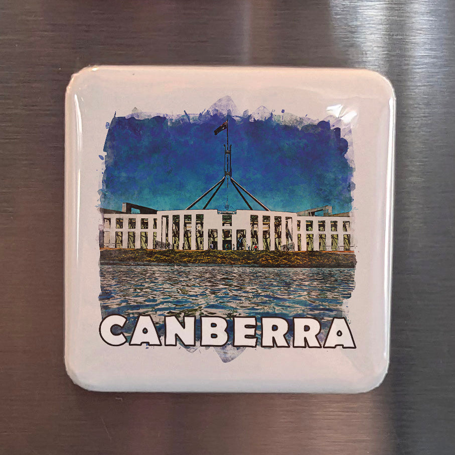 Canberra Australia Watercolor Fridge Magnet - PhiloPerse