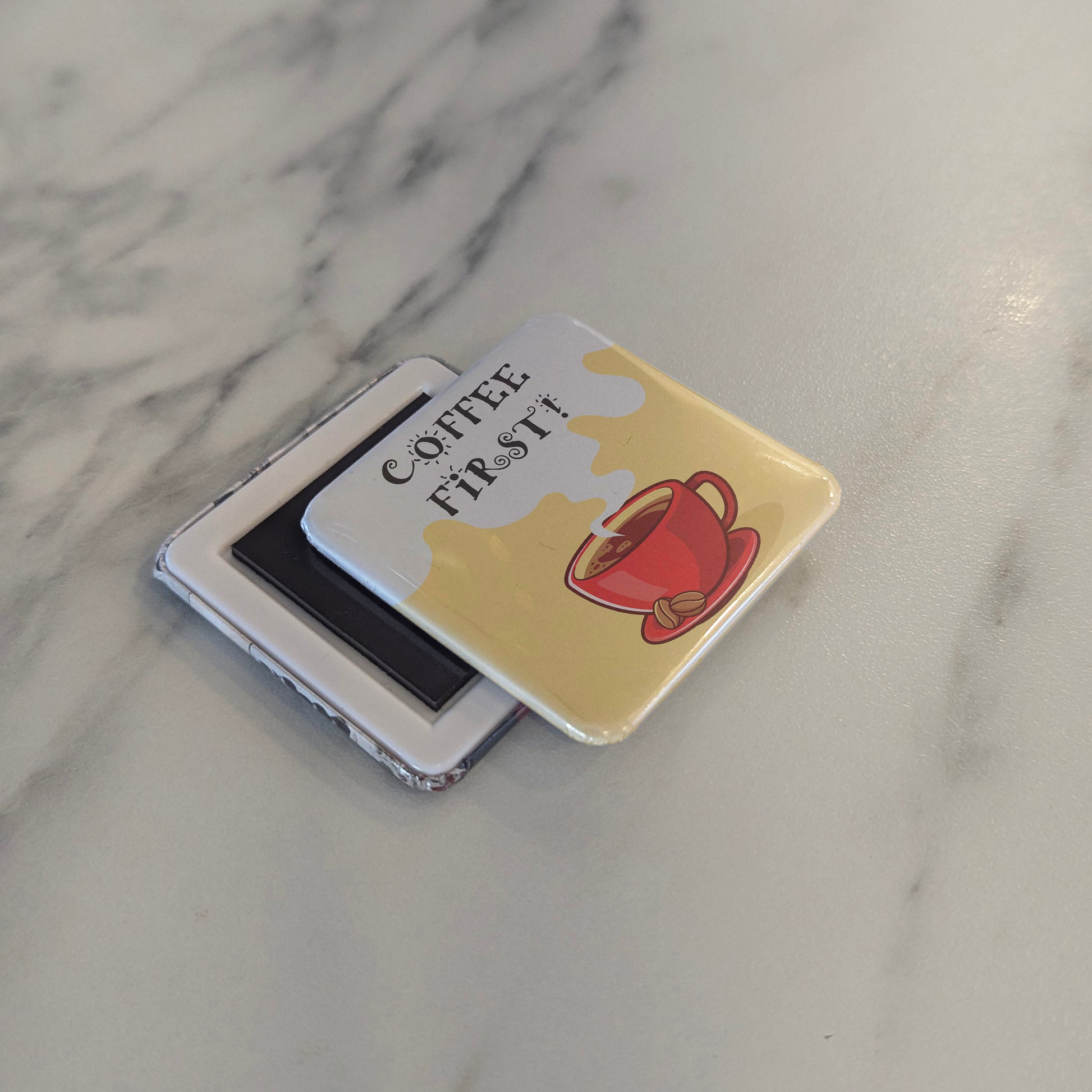Coffee First Fridge Magnet - PhiloPerse